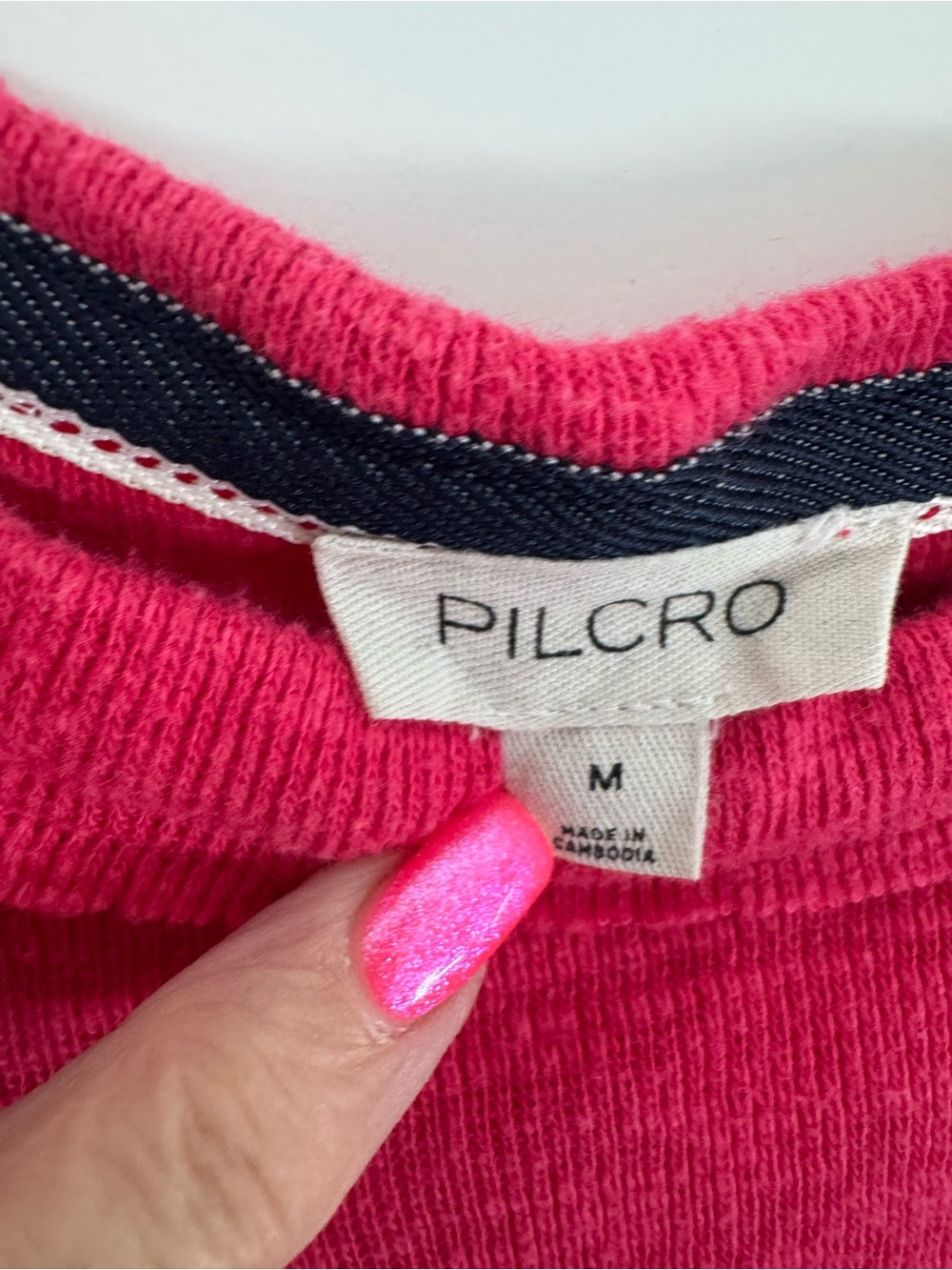 Pilcro Raspberry Ruffle Raglan Sweatshirt - Picture 3 of 3